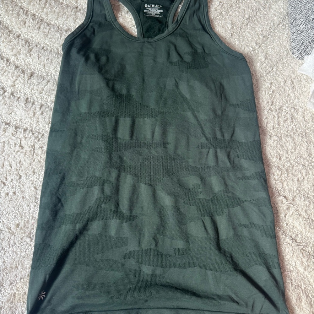 Athleta Green Sleeveless Tank Top